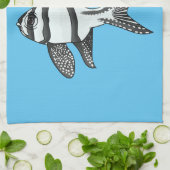 バンガイカーディナルフィッシュ漫画イラストレーション キッチンタオル (折り畳み)