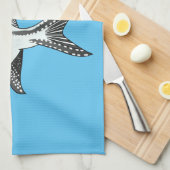 バンガイカーディナルフィッシュ漫画イラストレーション キッチンタオル (四つ折り)