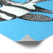 バンガイカーディナルフィッシュ漫画イラストレーション ポスター (角)