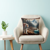バンガルタイガースNear Mountain Stream at Dawn クッション (椅子)