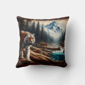 バンガルタイガースNear Mountain Stream at Dawn クッション (裏面)