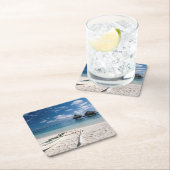 バンガローズフロムビーチモトゥトプア スクエアペーパーコースター (インサイチュ)