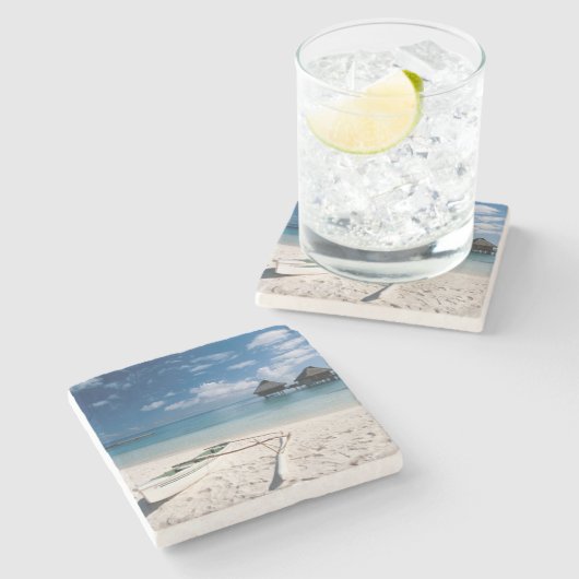 バンガローズフロムビーチモトゥトプア ストーンコースター (横)