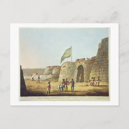 バンガロールの砦に入る北の入り口、pla ポストカード (正面)