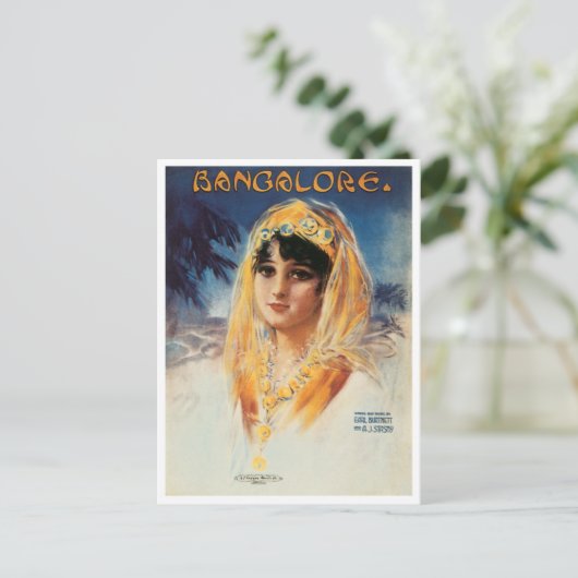 バンガロールヴィンテージソングシートカバー ポストカード (スタンド正面)