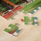 バンガロール・インドの庭園のガゼボ。 ジグソーパズル (側面)