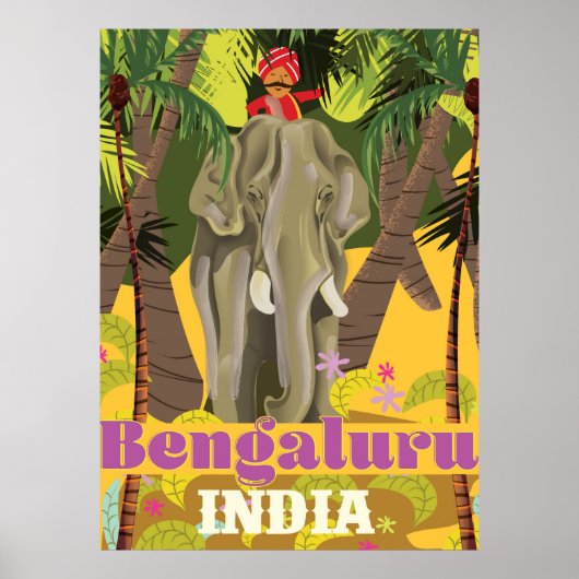 バンガロール インドの旅行ポスター ポスター (正面)