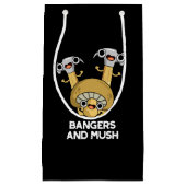 バンガーとマッシュおもしろいイングリッシュフードプンダークBG スモールペーパーバッグ (正面)
