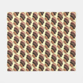 バンガーとマッシュソーセージポテト英国料理 フリースブランケット (正面(横))