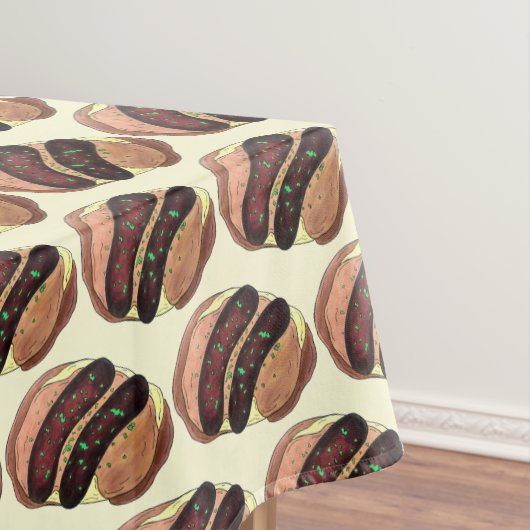 バンガーとマッシュブリティッシュパブフードソーセージポテト テーブルクロス (インサイチュ)