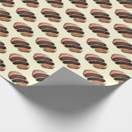 バンガーとマッシュUK食品ソーセージポテト ラッピングペーパー (角)