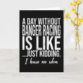 バンガー・レーシおもしろいング・スポーツの贈り物 カード (黄色い花)