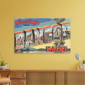 バンガー、MaineLarge Letter ScenesBangor、ME キャンバスプリント (インサイチュ (リビング))