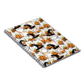 バンキンハロウィーンを持つかわいい猫の魔女 ノートブック (右側)