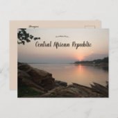 バンギ中央アフリカ共和国の夕日 ポストカード (正面/裏面)