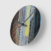 バンクオブニューヨーク建物マンハッタンニューヨークポスト ラウンド壁時計 (傾斜)