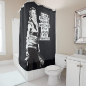 バンクシもしーはブラックの偉大さを達成したい シャワーカーテン (インサイチュ)