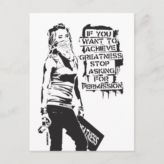 バンクシもしーはブラックの偉大さを達成したい シーズンポストカード (正面)