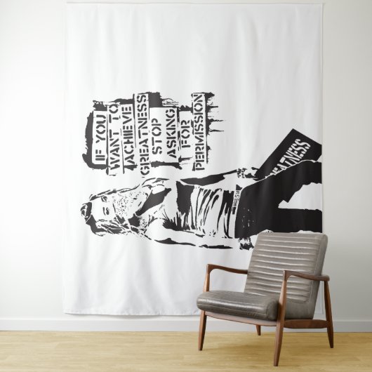 バンクシもしーはブラックの偉大さを達成したい タペストリー (インサイチュ)