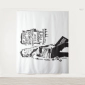 バンクシもしーはブラックの偉大さを達成したい タペストリー (正面)