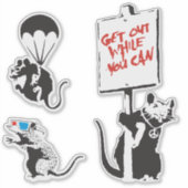 バンクシーグランジグラフィティビニールのラッツシールをセット シール (正面)