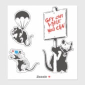 バンクシーグランジグラフィティビニールのラッツシールをセット シール (シート)