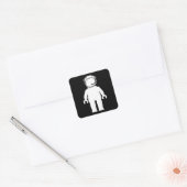 バンクシースタイル宇宙飛行士ミニフィグ スクエアシール (封筒)