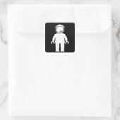 バンクシースタイル宇宙飛行士ミニフィグ スクエアシール (バッグ)