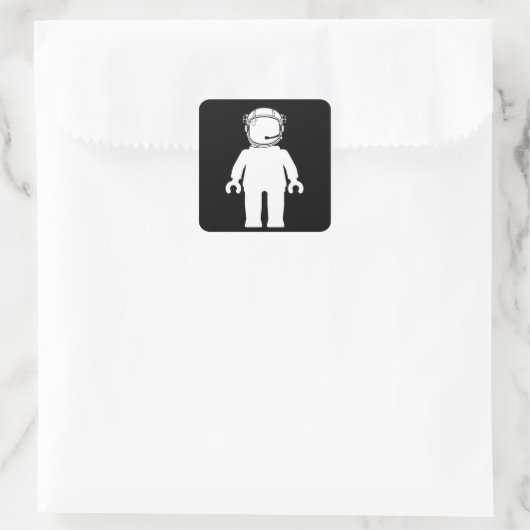 バンクシースタイル宇宙飛行士ミニフィグ スクエアシール (バッグ)