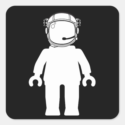 バンクシースタイル宇宙飛行士ミニフィグ スクエアシール (正面)