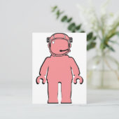 バンクシースタイル宇宙飛行士ミニフィグ ポストカード (スタンド正面)