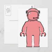 バンクシースタイル宇宙飛行士ミニフィグ ポストカード (正面/裏面)