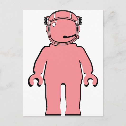 バンクシースタイル宇宙飛行士ミニフィグ ポストカード (正面)