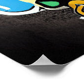 バンクシースタイル通りアート：おもしろいとカッコいいかわいい贈り物 ポスター (角)