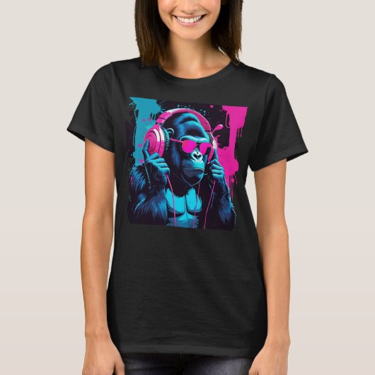 バンクシーBANKSY DJモンキーシンカー Tシャツ (正面)