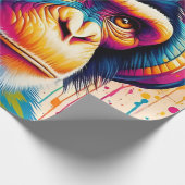 バンクシーDJモンキーゴリラチンパアートプリント ラッピングペーパー (角)