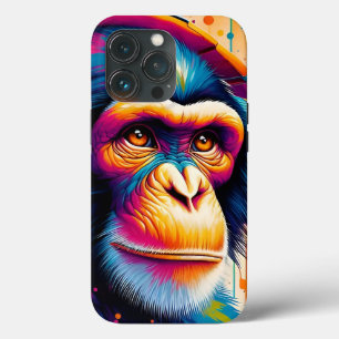 バンクシーDJモンキーゴリラチンパアートプリント iPhone 13 PROケース