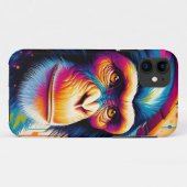 バンクシーDJモンキーゴリラチンパアートプリント Case-Mate iPhoneケース (裏面(横))