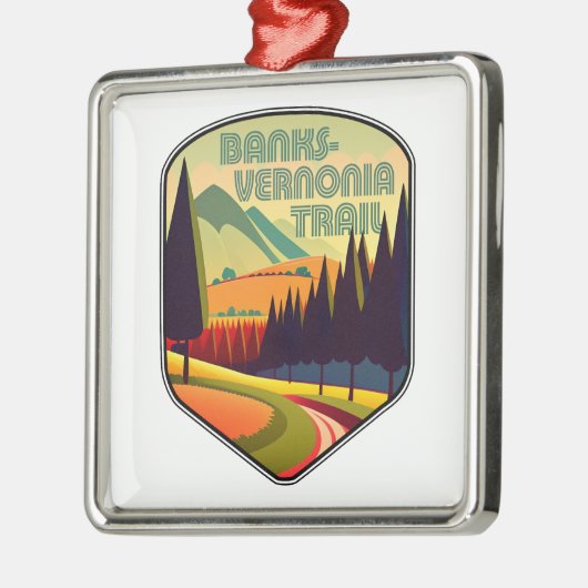 バンクス – バーノニアトレイルのオレゴン色 メタルオーナメント (左)