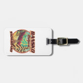 バンクソブルガリアからスノーボードのロゴ ラゲッジタグ (正面横)