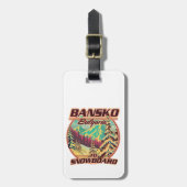 バンクソブルガリアからスノーボードのロゴ ラゲッジタグ (正面縦)