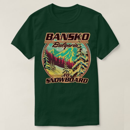 バンクソブルガリアからスノーボード Tシャツ (デザイン正面)