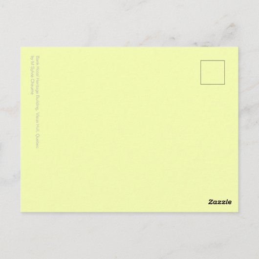 バンクホテルアーキテクチャダウンタウンヴューハル ポストカード (裏面)