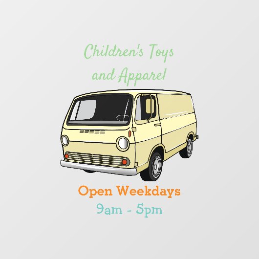 バンクラシックカートゥーンイラストレーション ウィンドウサイン (シート)