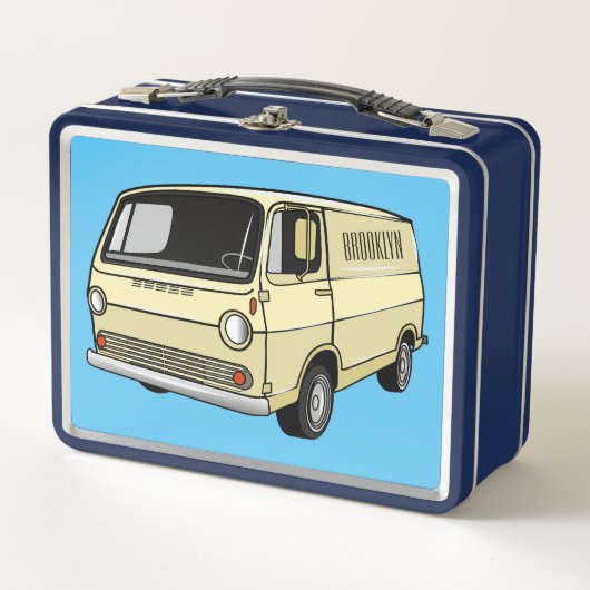 バンクラシックカートゥーンイラストレーション メタルランチボックス (正面)