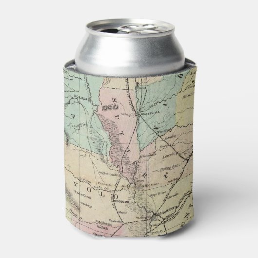 バンクロフトの新しいカリフォルニアの地図 缶クーラー (缶正面)