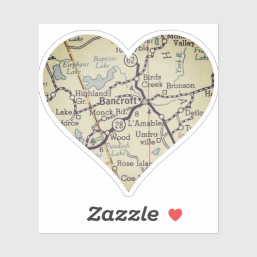 バンクロフトオンタリオヴィンテージの地図 シール (シート)