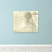 バンクロフト公式サンフランシスコ市地図 キャンバスプリント (インサイチュ (ウッドフロア))