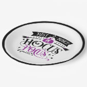 バンクースポッカスハロウィーンタイポグラフィ紙 ペーパープレート (アングル)