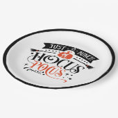 バンクースポッカスハロウィーンタイポグラフィ ペーパープレート (アングル)